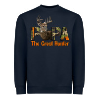 Navy Western Papa The Great Deer Hunter Heavyweight Sweatshirt - LillyAllenDesigns