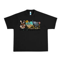 Black Peace Love Jersey Giant Chicken Urban Heavy Tee - LillyAllenDesigns