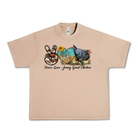Burro Peace Love Jersey Giant Chicken Urban Heavy Tee - LillyAllenDesigns
