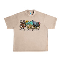French Oak Peace Love Jersey Giant Chicken Urban Heavy Tee - LillyAllenDesigns