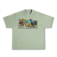 Oil Green Peace Love Jersey Giant Chicken Urban Heavy Tee - LillyAllenDesigns