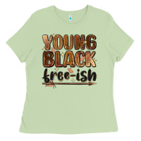 Matcha young black free ish Ladies Tee - Zillion Design Studio