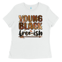 White young black free ish Ladies Tee - Zillion Design Studio