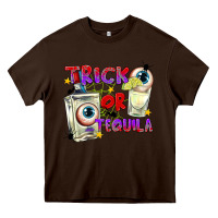 Chocolate Brown Trick or Tequila Heavy Core Tee - texasbilliewilder