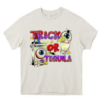 Cream Trick or Tequila Heavy Core Tee - texasbilliewilder