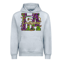 Heather Grey louisiana mardi gras Urban Hoodie - OliviaCreatesArt