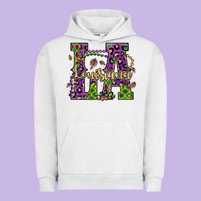 Louisiana Mardi Gras Urban Hoodie Designed By Oliviacreatesart