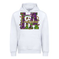 White louisiana mardi gras Urban Hoodie - OliviaCreatesArt