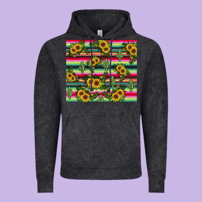 Sunflower Cactus Vintage Hoodie Designed By Jahusdesignshop
