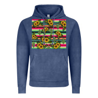 Vintage Denim sunflower cactus Vintage Hoodie - JahusDesignShop