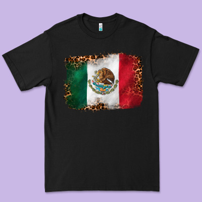 Mexican And Leopard Flag Premium Tee Designed By Cts Tumbler Store