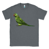 Charcoal Heather Ring Necked Parakeet Classic Tee - LillyAllenDesigns
