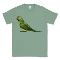 Sage Ring Necked Parakeet Classic Tee - LillyAllenDesigns