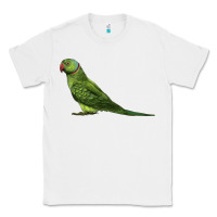White Ring Necked Parakeet Classic Tee - LillyAllenDesigns
