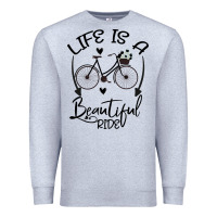 Heather Grey Life is a beautiful ride Premium Sweatshirt - Bettercallsaul