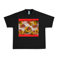 Black ladybug sunflower Urban Heavy Tee - BarkalooDesign