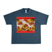 Midnight Navy ladybug sunflower Urban Heavy Tee - BarkalooDesign