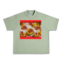 Oil Green ladybug sunflower Urban Heavy Tee - BarkalooDesign