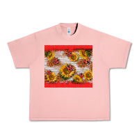 Salmon ladybug sunflower Urban Heavy Tee - BarkalooDesign