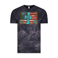Cloud Black flag and turquoise cross Vintage Tee - AdoDesignShop