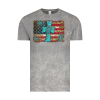 Cloud Rock flag and turquoise cross Vintage Tee - AdoDesignShop