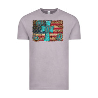 Vintage Zinc flag and turquoise cross Vintage Tee - AdoDesignShop