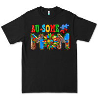 Black ausome autism mom Premium Tee - AdoDesignShop