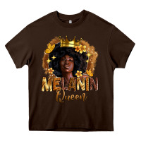 Chocolate Brown melanin queen Heavy Core Tee - Zillion Design Studio