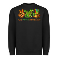 Black peace love st patricks day Heavyweight Sweatshirt - NancyCooperArtShop