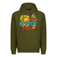 Army Green Howdy Fall Premium Hoodie - texasbilliewilder