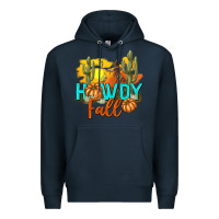 Navy Howdy Fall Premium Hoodie - texasbilliewilder
