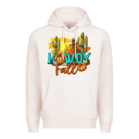 Pale Pink Howdy Fall Premium Hoodie - texasbilliewilder