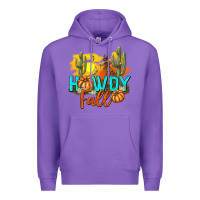 Purple Howdy Fall Premium Hoodie - texasbilliewilder