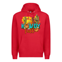 Red Howdy Fall Premium Hoodie - texasbilliewilder