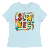 Baby Blue summer with fruit Ladies Tee - texasbilliewilder