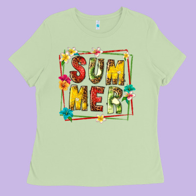 Summer With Fruit Ladies Tee Designed By Texasbilliewilder