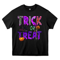Black Trick or Treat Heavy Core Tee - texasbilliewilder