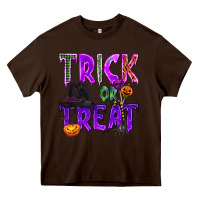 Chocolate Brown Trick or Treat Heavy Core Tee - texasbilliewilder