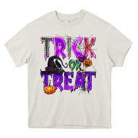 Cream Trick or Treat Heavy Core Tee - texasbilliewilder