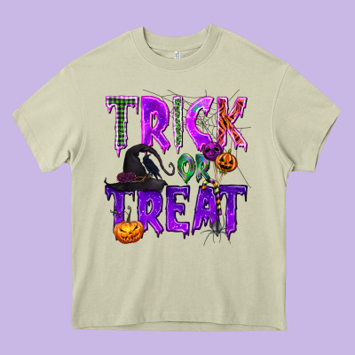 Trick Or Treat Heavy Core Tee Designed By Texasbilliewilder