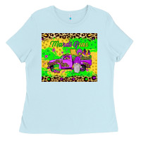 Baby Blue mardi gras gnome truck Ladies Tee - JahusDesignShop