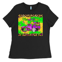 Black mardi gras gnome truck Ladies Tee - JahusDesignShop
