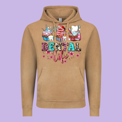 Dental Life With Cupcakes Vintage Hoodie Designed By Adodesignshop