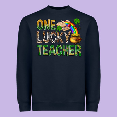One Lucky Teacher St Patricks Heavyweight Sweatshirt Designed By Nancycooperartshop