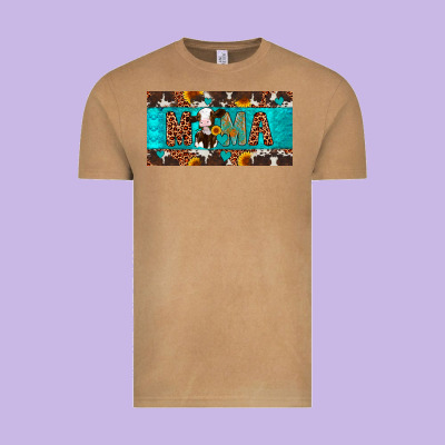 Mama Holstein Cow License Plate Vintage Tee Designed By Artiststas
