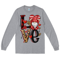 Heather Grey love gnome Long Sleeve Tee - MaliasSmallBusiness