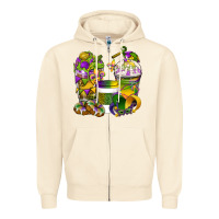 Sandshell Mardi Gras Coffee Cups Zipper Hoodie - BundleAndBundleShop