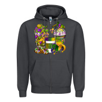 Smoke Mardi Gras Coffee Cups Zipper Hoodie - BundleAndBundleShop
