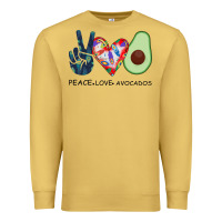 Antique Gold PEACE LOVE AVOCADOS Premium Sweatshirt - Bettercallsaul