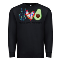 Black PEACE LOVE AVOCADOS Premium Sweatshirt - Bettercallsaul